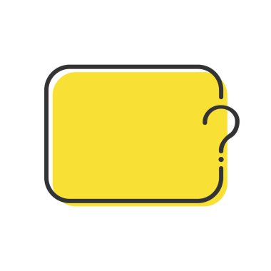 Soru işaretli el çizimi boş konuşma balonu.