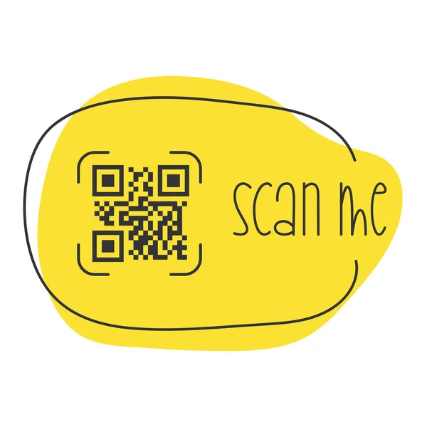 QR code for smartphone. Inscription scan me with smartphone icon. Qr code for payment. Vector.