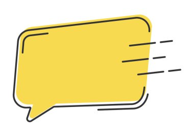 Pop sanat tarzında boş bir çizgi roman balonu. Komik konuşma. Pencere diyaloğu. Satılık boş sarı pankart.