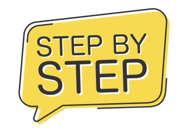 Adım adım komik konuşma balonu pop sanatında. Komik konuşma. Pencere diyaloğu. Satılık sarı pankart.