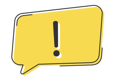 Ünlem işareti komik konuşma balonu, pop sanat tarzında. Komik konuşma. Pencere diyaloğu. Satılık sarı pankart.