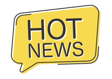 Popüler sanat tarzında komik bir konuşma balonu. Komik konuşma. Pencere diyaloğu. Satılık sarı pankart.