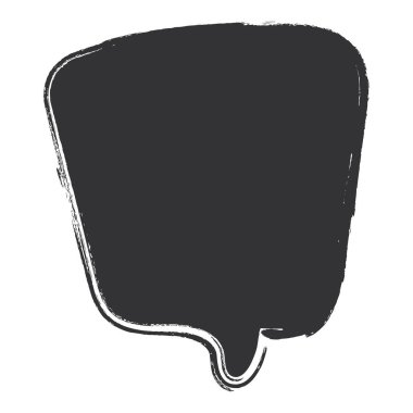 El yapımı konuşma balonu. Grunge stili.