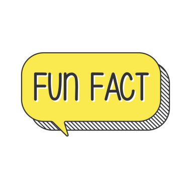 Karalama konuşma balonunda eğlenceli bir gerçek. Vektör illüstrasyonu 10