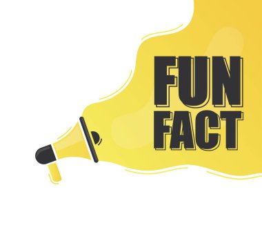 Fun fact. Megaphone alert message. Special offer sign. Advertising discounts symbol. Announce promotion offer. Message bubble. Fun fact text.