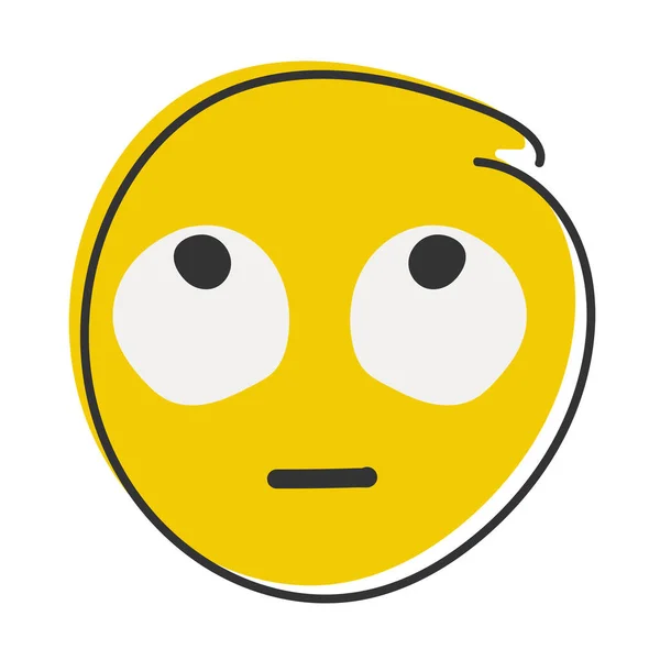 Gespoelde Emoji Beschaamd Emoticon Met Grote Ogen — Stockfoto