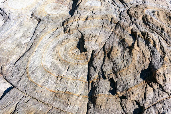 Insolite Formazioni Rocciose Della Scogliera Vulcanica Sulla Spiaggia Cala Sapone — Foto Stock