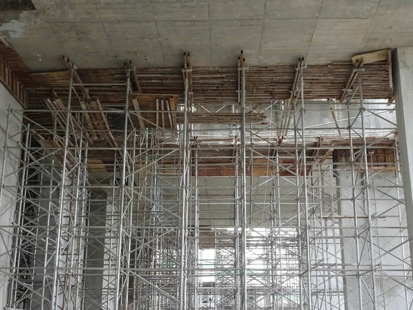 Johor Malaysia Temmuz 2017 Nşaat Sırasında Yapı Yapısını Desteklemek Için — Stok fotoğraf