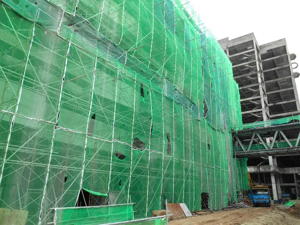 Johor Malaysia July 2017年7月25日 Scaffolding用作在施工期间支持建筑结构的临时结构 也被用作工人的工作平台 — 图库照片
