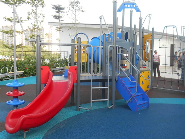 Melaka Malaysia August 2017 Selected Focused Modern Children Outdoor Playground — Stock Photo, Image