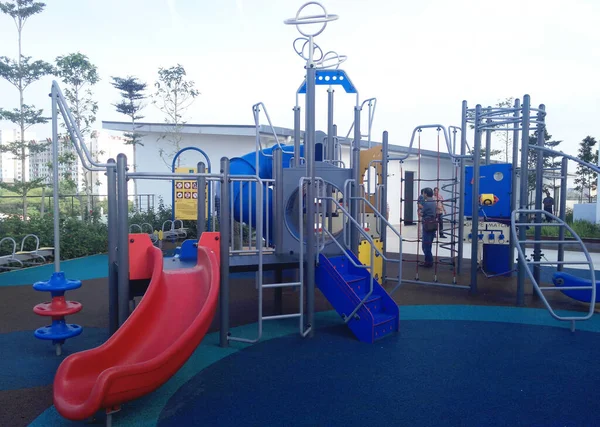 Melaka Malaysia August 2017 Selected Focused Modern Children Outdoor Playground — Stock Photo, Image