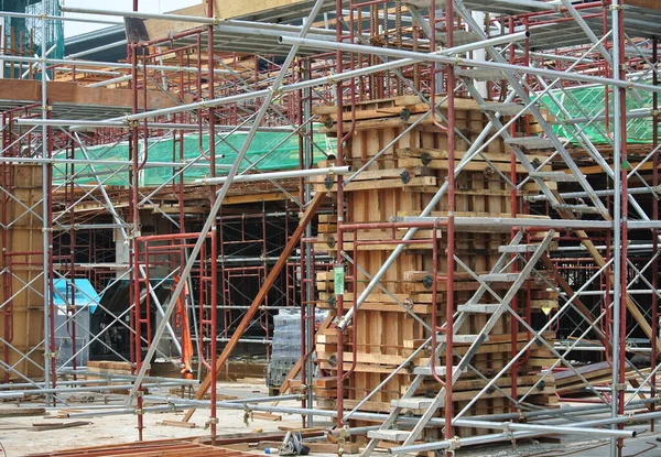 Malacca Malaysia April 2016 Column Form Work Made Timber Plywood — 图库照片