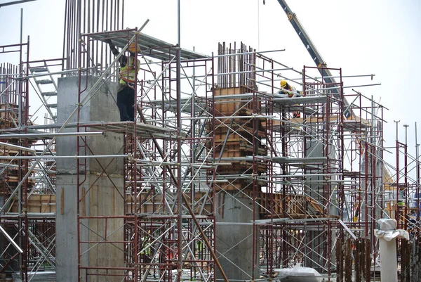 Johor Malaysia April 2016 Nşaat Alanındaki Platform Form Yapıyı Desteklemek — Stok fotoğraf