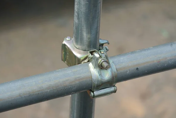 Selangor Malaysia February 2015 Scaffolding Connector Detail Construction Site Connector — Stock Photo, Image