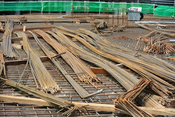 Selangor Malaysia May 2016 Hot Rolled Deformed Steel Bars Steel — Foto de Stock