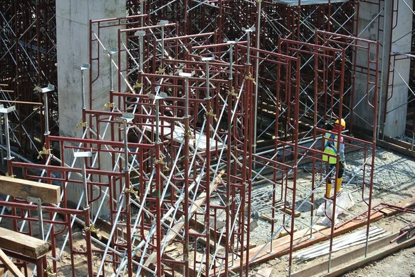 Johor Malaysia April 2016 Scaffolding Used Temporary Structure Support Platform — Stock Photo, Image
