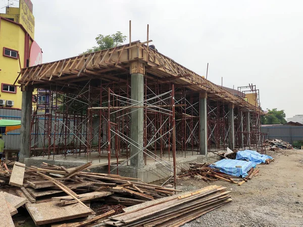 Мелака Малайзия Марта 2021 Строительная Конструкция Здания Выполнена Железобетона Который — стоковое фото
