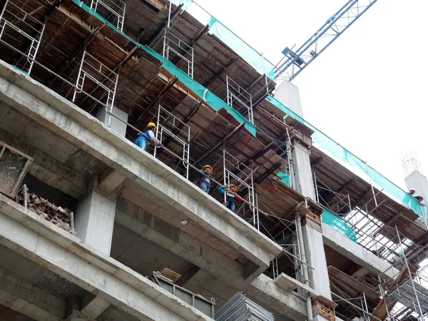Johor Malasia Junio 2020 Los Trabajos Construcción Edificios Están Marcha —  Fotos de Stock