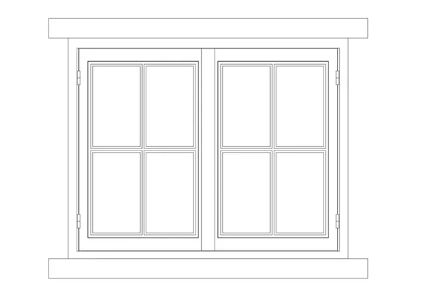 Architectural Image Elevation Modern House Windows Image Produced Using Cad — Stock Photo, Image