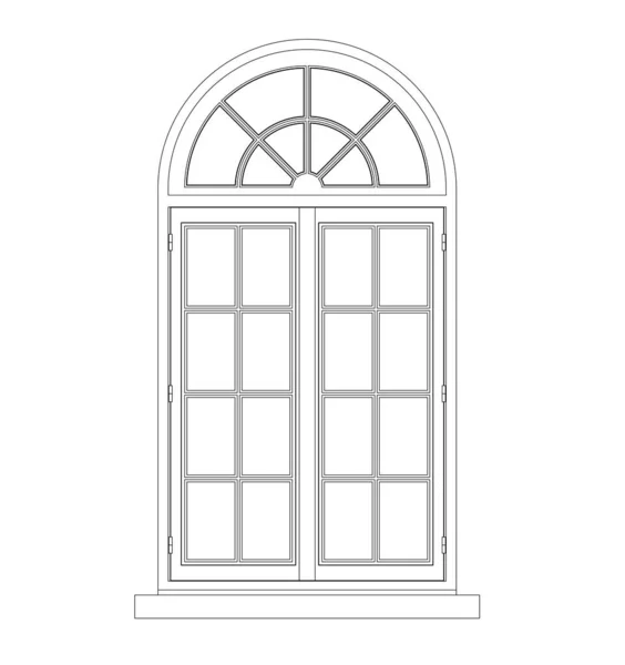 Architektonická Elevace Obrazu Moderních Oken Domu Obrázek Vytvořený Pomocí Cad — Stock fotografie