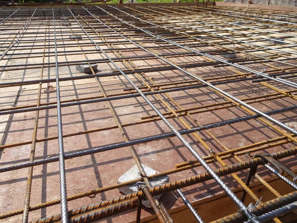 Melaka Malaysia Temmuz 2022 Çelik Güçlendirme Çubukları Yapı Mühendisinin Tasarımına — Stok fotoğraf