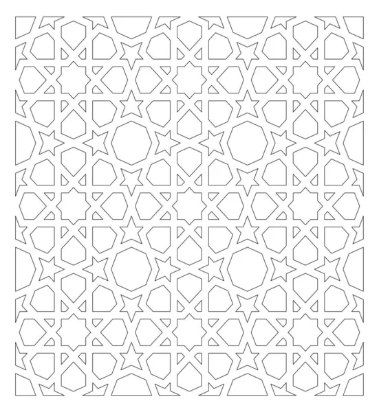 Cad Σχέδιο Του Ισλαμικού Γεωμετρικού Μοτίβου Ισλαμικά Μοτίβα Χρησιμοποιούν Στοιχεία — Φωτογραφία Αρχείου