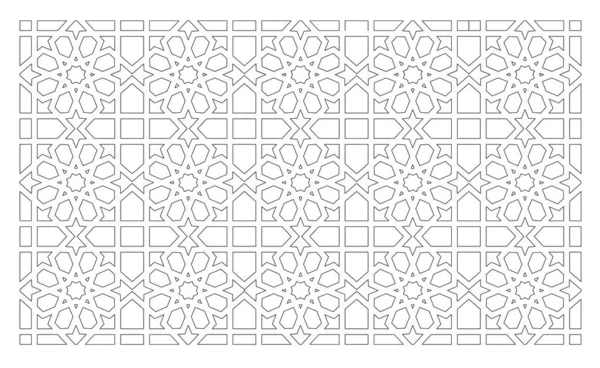 Cad Σχέδιο Του Ισλαμικού Γεωμετρικού Μοτίβου Ισλαμικά Μοτίβα Χρησιμοποιούν Στοιχεία — Φωτογραφία Αρχείου