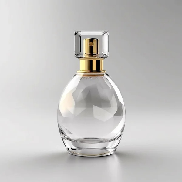 Botella Perfume Con Diseño Atractivo Sin Marca Aislada Fondo Blanco — Foto de Stock