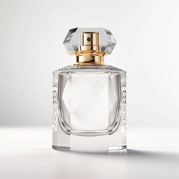 Perfume Bottle Attractive Design Brand Isolated White Background Empty Bottle — Stock Photo, Image