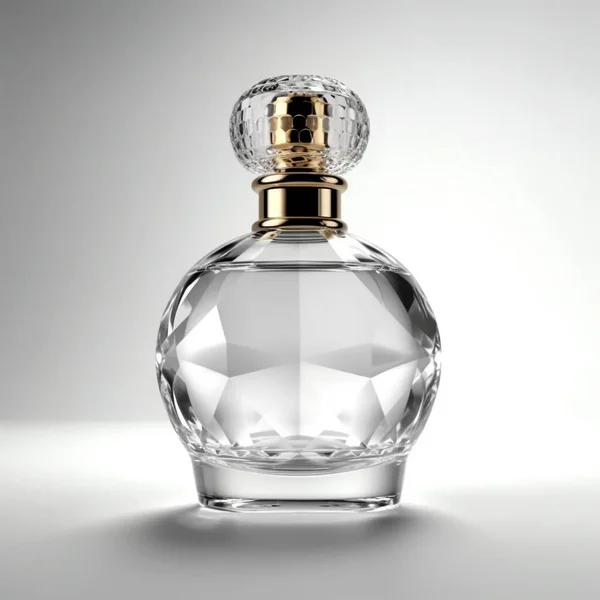 Botella Perfume Con Diseño Atractivo Sin Marca Aislada Fondo Blanco — Foto de Stock