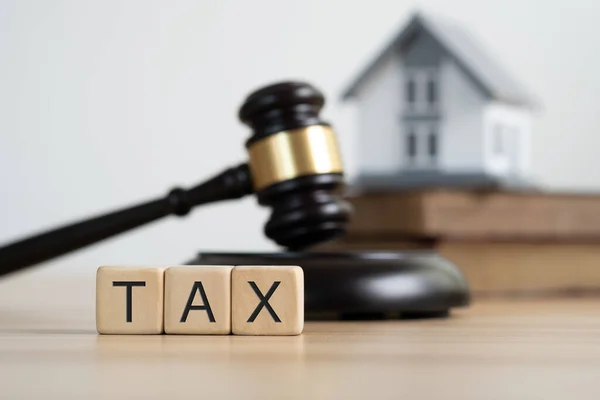 Concepto Impuestos Derecho Inmobiliario Impuestos Beneficios Para Invertir Bienes Raíces — Foto de Stock