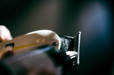 Close-up of a razor. Barbershop style. High quality photo