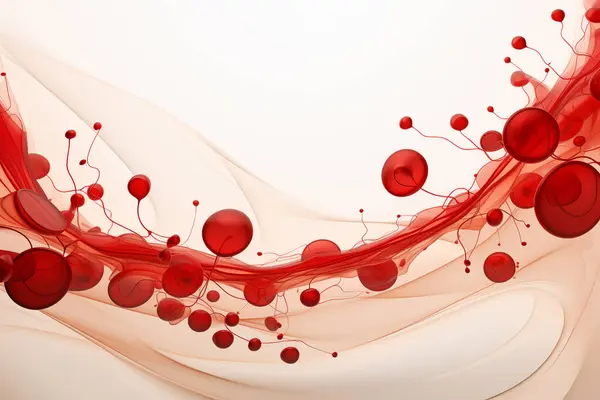 Vörös Vérsejt Hullám Illusztráció Kiváló Minőségű Illusztráció Stock Kép