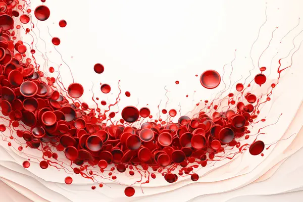 Волна Красных Кровяных Телец Высокое Качество Иллюстрации Стоковое Изображение