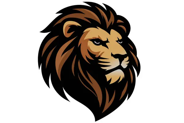 Aslan kafasının stilize edilmiş vektör grafiği