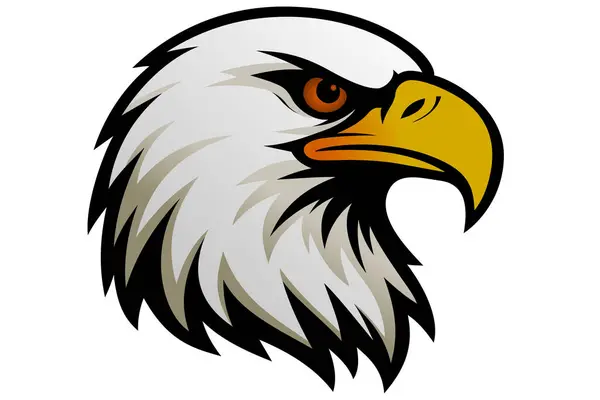 Bir kartal kafasının biçimlendirilmiş vektör grafiği
