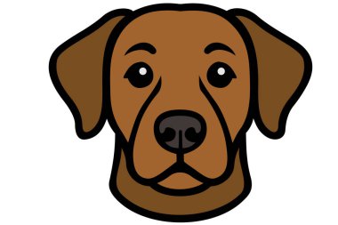 Kahverengi köpek yüzlü. resimleme