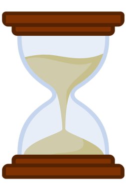 Zamanın akışını, vektör grafiklerini ölçen Retro kum saati