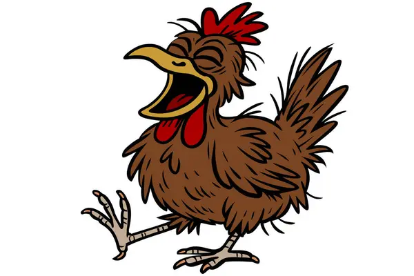 Mutlu, çılgın tavuk, vektör grafikleri