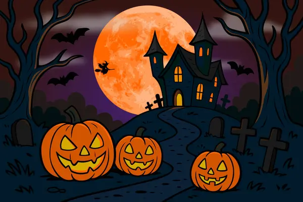 ormanda cadılar bayramı kabaklar.