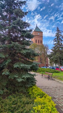 Perfect polish architecture on a sunny day. Summer season in Poland