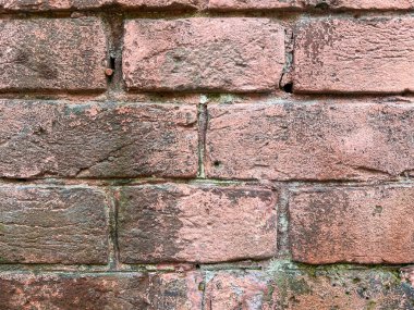 3 Boyutlu Tuğla duvar arkaplan dokusu grunge biçiminde.