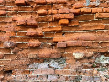 3 Boyutlu Tuğla duvar arkaplan dokusu grunge biçiminde.