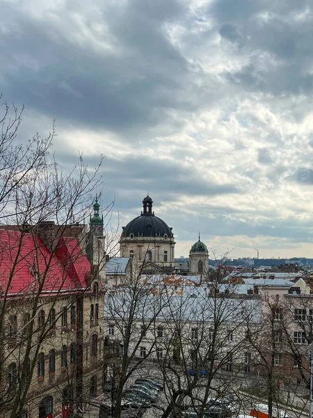 Oude Stad Lviv Architectuur Het Zomerseizoen — Stockfoto