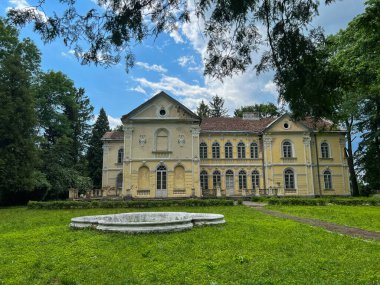 Ukrayna 'nın kışında terk edilmiş Sheptytskih villası.
