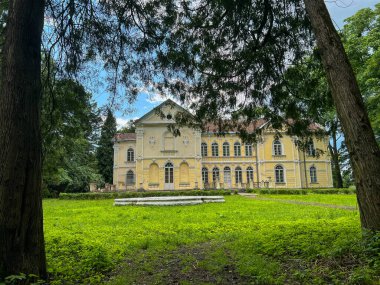 Ukrayna 'nın kışında terk edilmiş Sheptytskih villası.