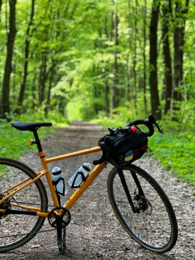 Yaz mevsiminde şehir parkında çakıl bisikleti