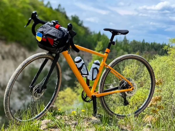 stock image Gravel bicycle in the city park on the summer season