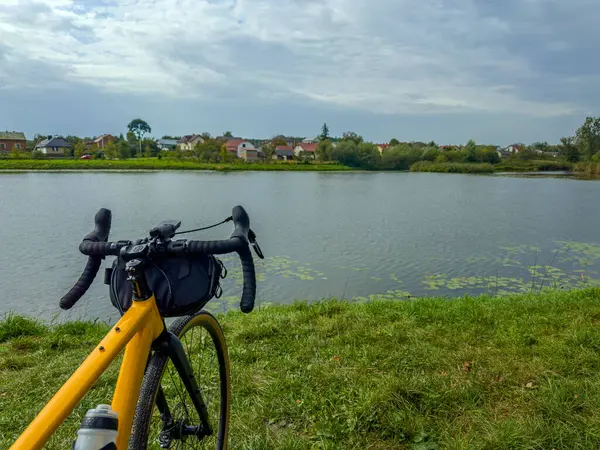 stock image Gravel bicycle in the city park on the summer season