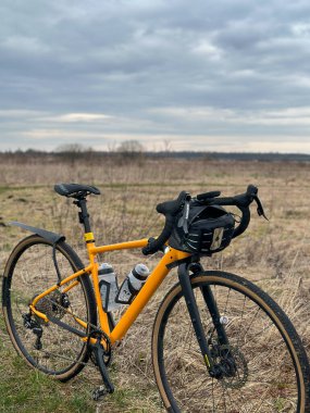 Bahar mevsiminde şehir parkında çakıl bisikleti